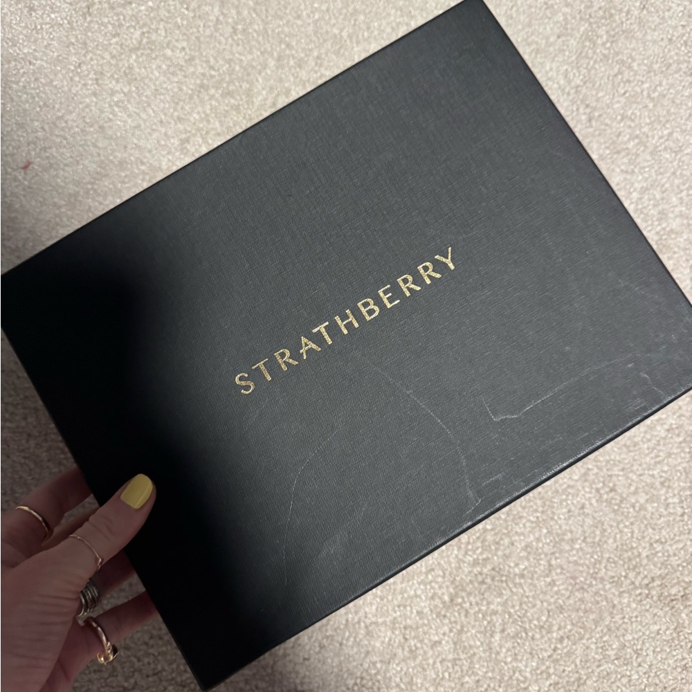 Strathberry Black and Gold Gift Box